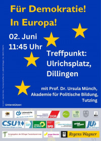 Einladung zur Demo am 02.06.24 in Dillingen
