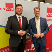 Fabian Wamser (Landtagskandidat) und Thomas Reicherzer (Bezirkstagskandidat